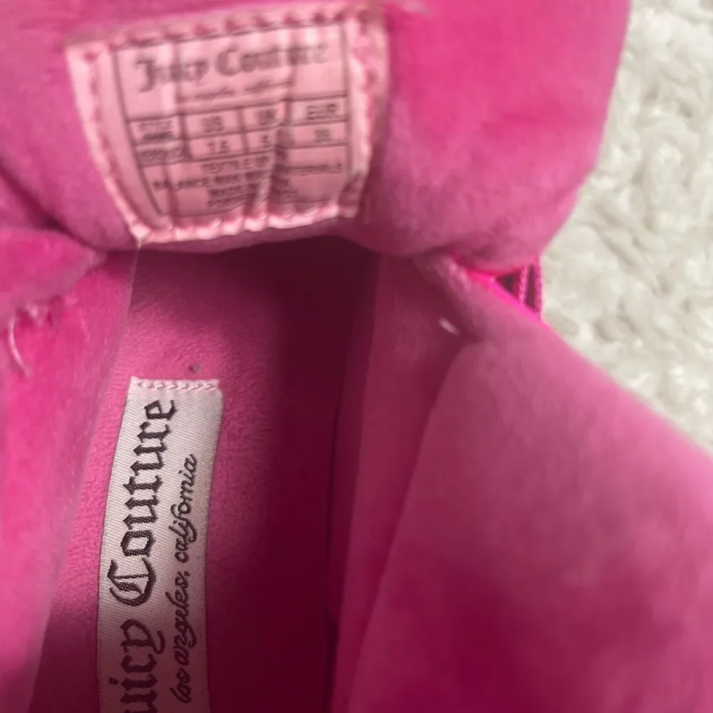 Juicy Couture Veronica Hot Pink & Black Puffer Ankle Boots Womens Size 7.5